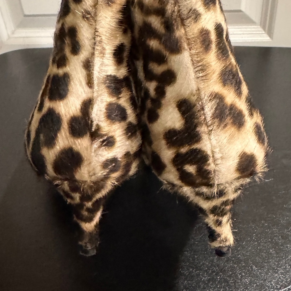 Boden leopard print leather ankle boots size 39/8.5 made in Spain - Picture 6 of 9